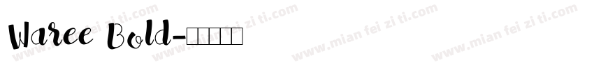 Waree Bold字体转换